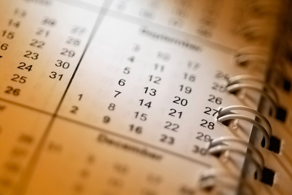 Calendar for deadlines